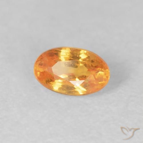 Grenat Spessartite Orange intense naturelle ovale, 0.43 ct, VS