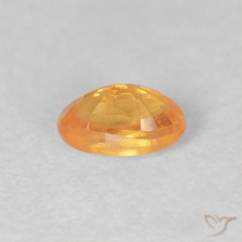 Grenat Spessartite Orange intense naturelle ovale, 0.43 ct, VS