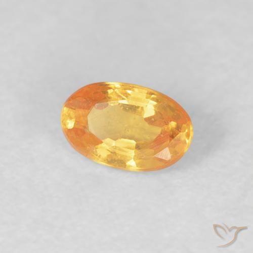 Grenat Spessartite Orange intense naturelle ovale, 0.36 ct, VS