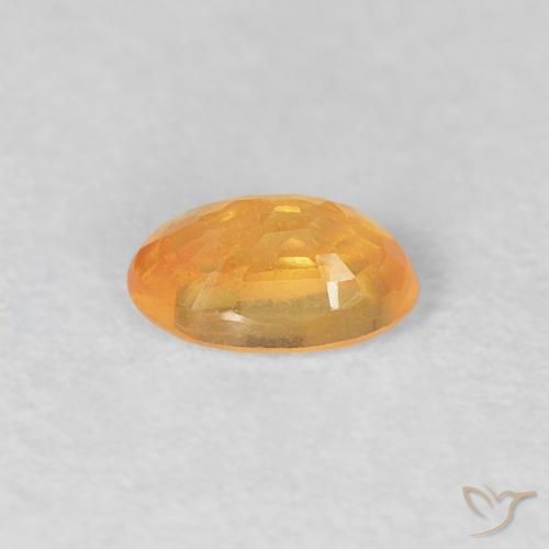 Grenat Spessartite Orange intense naturelle ovale, 0.36 ct, VS