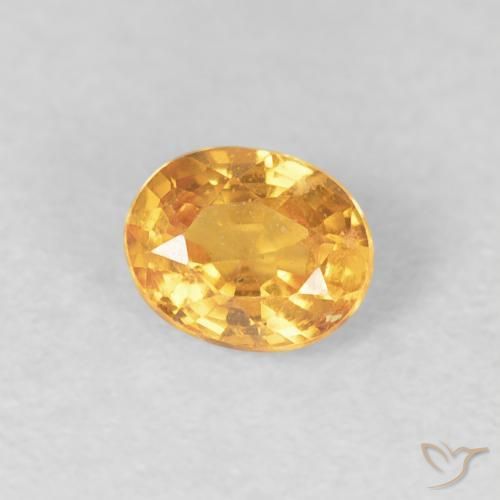 Grenat Spessartite Orange moyen naturelle ovale, 0.51 ct, VS