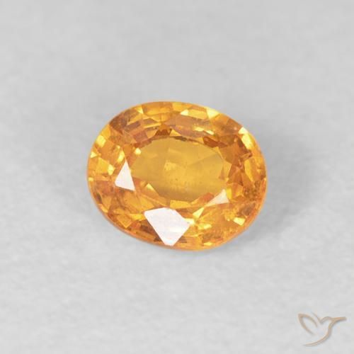 Grenat Spessartite Miel Orange naturelle ovale, 0.56 ct, VS