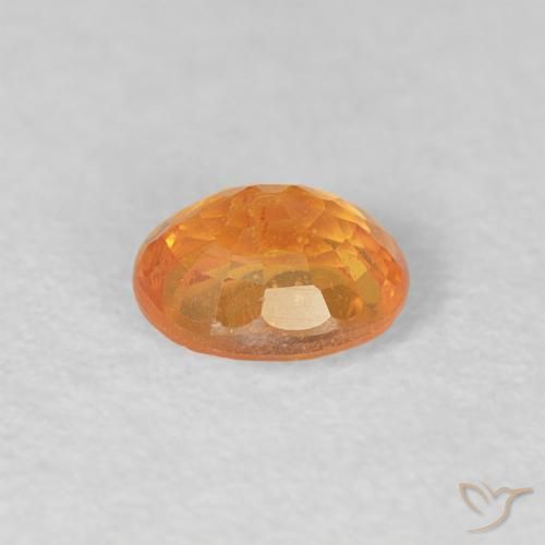 Grenat Spessartite Miel Orange naturelle ovale, 0.56 ct, VS