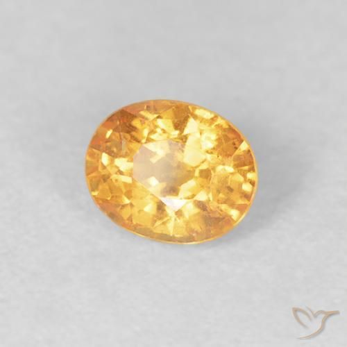 Grenat Spessartite Orange-or naturelle ovale, 0.54 ct, VS