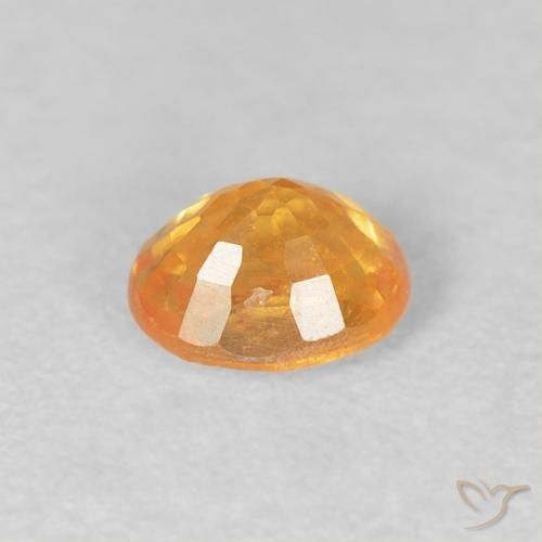 Grenat Spessartite Orange-or naturelle ovale, 0.54 ct, VS