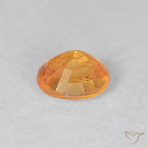 Grenat Spessartite Orange-or naturelle ovale, 0.54 ct, VS