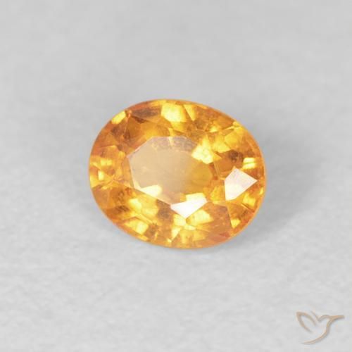 Grenat Spessartite Orange moyen naturelle ovale, 0.55 ct, VS
