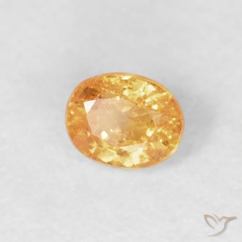 Grenat Spessartite Orange-or naturelle ovale, 0.27 ct, VS-SI