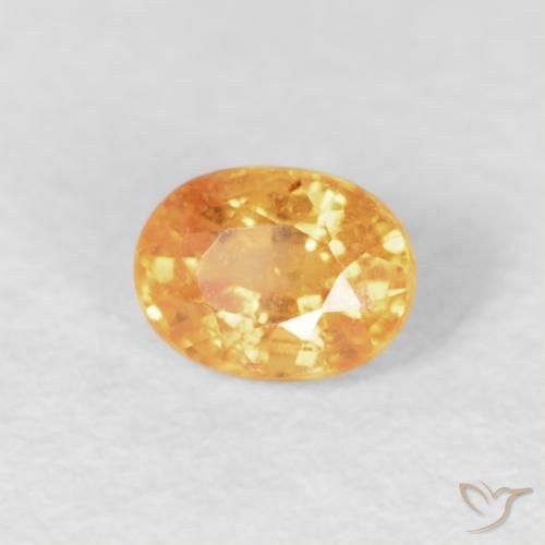 Grenat Spessartite Orange moyen naturelle ovale, 0.29 ct, VS-SI
