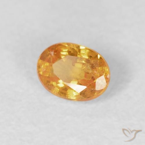 Grenat Spessartite Orange-or naturelle ovale, 0.25 ct, VS-SI