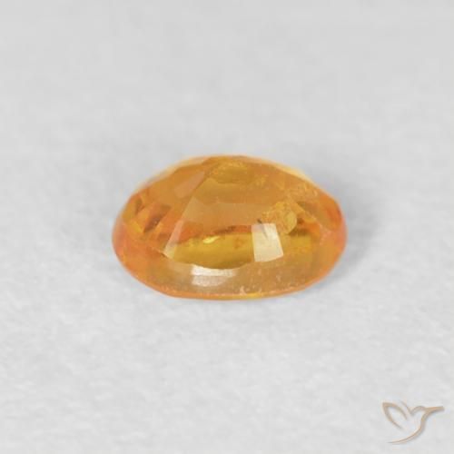 Grenat Spessartite Orange-or naturelle ovale, 0.25 ct, VS-SI