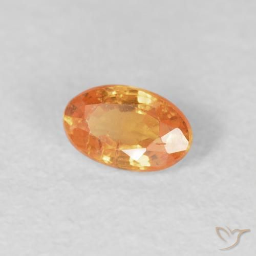 Grenat Spessartite Orange vif naturelle ovale, 0.28 ct, VS-SI