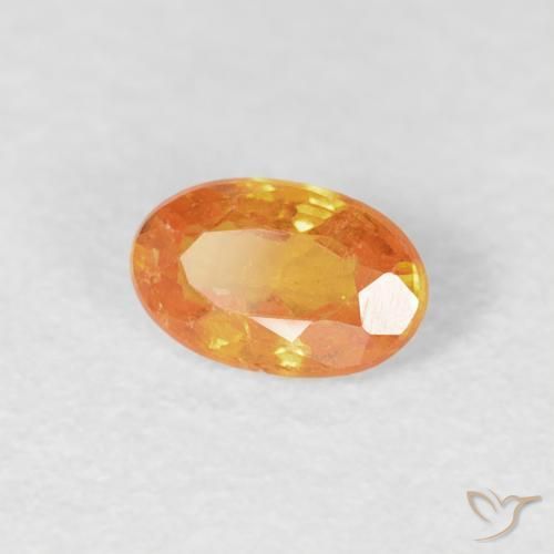 Grenat Spessartite Orange intense naturelle ovale, 0.30 ct, VS-SI