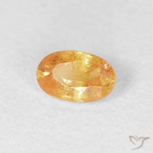 Grenat Spessartite Orange moyen naturelle ovale, 0.32 ct, VS-SI