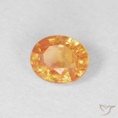 Grenat Spessartite Orange moyen naturelle ovale, 0.49 ct, VS-SI