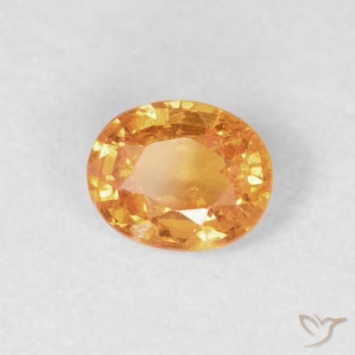 Grenat Spessartite Orange moyen naturelle ovale, 0.41 ct, VS-SI