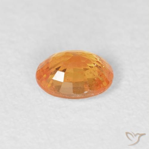 Grenat Spessartite Orange moyen naturelle ovale, 0.41 ct, VS-SI