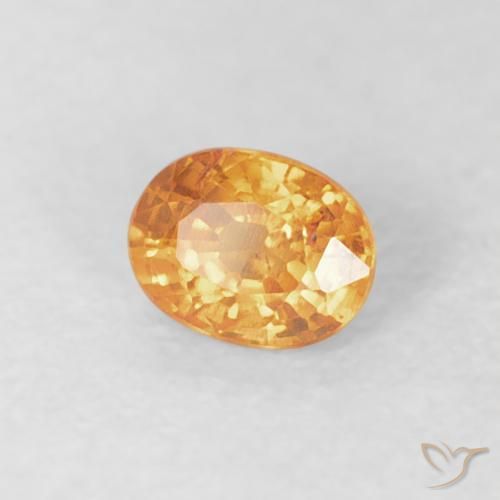 Grenat Spessartite Orange-or naturelle ovale, 0.29 ct, VS