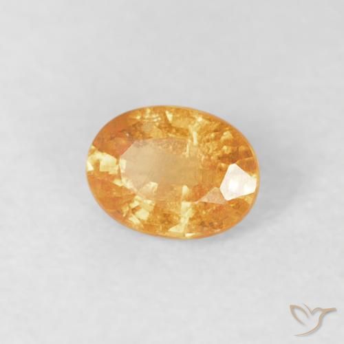 Grenat Spessartite Orange moyen naturelle ovale, 0.26 ct, VS