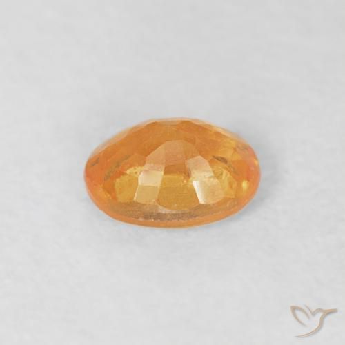Grenat Spessartite Orange moyen naturelle ovale, 0.26 ct, VS