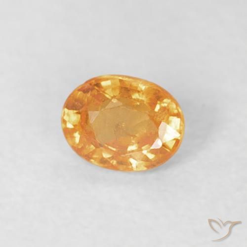 Grenat Spessartite Orange-or naturelle ovale, 0.20 ct, VS-SI
