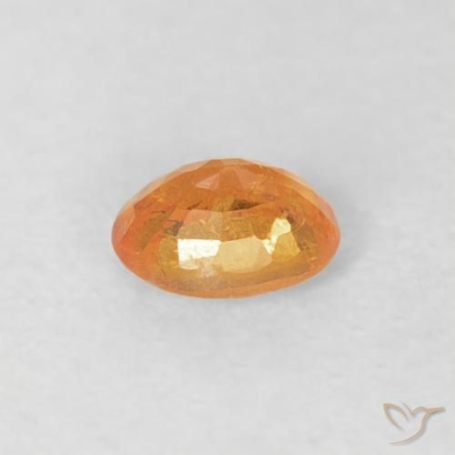 Grenat Spessartite Orange-or naturelle ovale, 0.20 ct, VS-SI