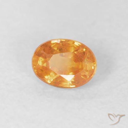 Grenat Spessartite Orange moyen naturelle ovale, 0.27 ct, VS-SI