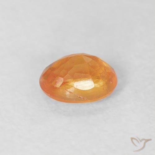 Grenat Spessartite Orange moyen naturelle ovale, 0.27 ct, VS-SI