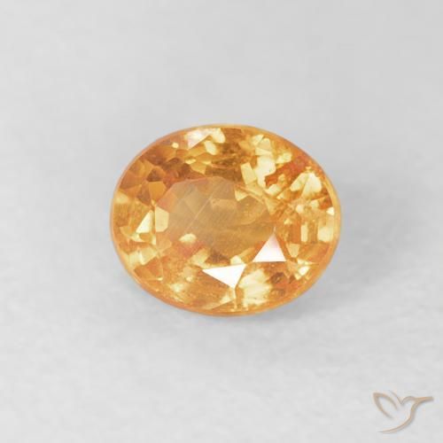 Grenat Spessartite Orange moyen naturelle ovale, 0.57 ct, VS-SI