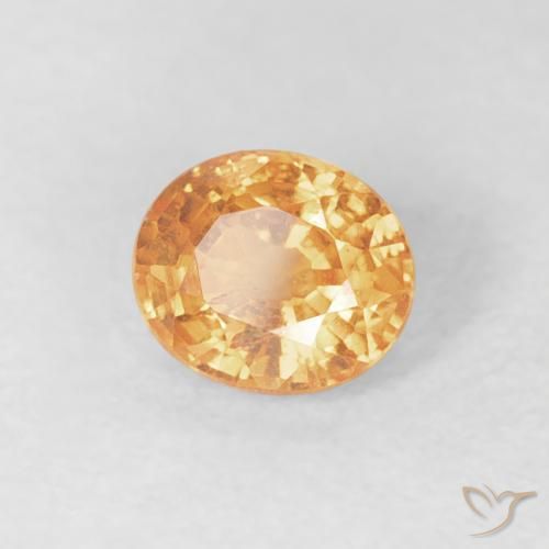 Grenat Spessartite Orange moyen naturelle ovale, 0.56 ct, VS-SI