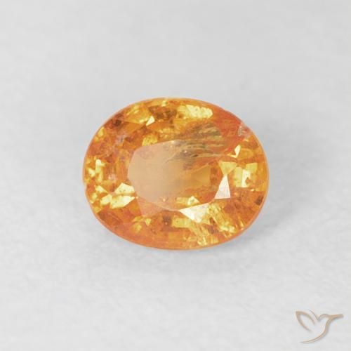 Grenat Spessartite Orange moyen naturelle ovale, 0.50 ct, VS-SI