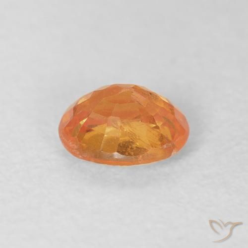 Grenat Spessartite Orange moyen naturelle ovale, 0.50 ct, VS-SI
