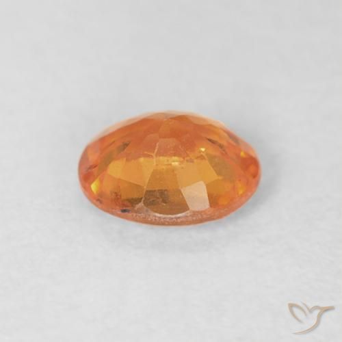 Grenat Spessartite Orange vif naturelle ovale, 0.48 ct, VS-SI