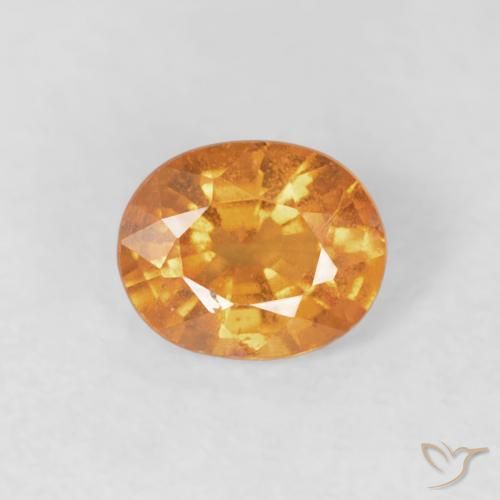 0.49ct Naturel Orange vif Grenat Spessartite, ovale, VS-SI