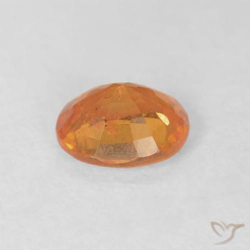 Grenat Spessartite Orange vif naturelle ovale, 0.49 ct, VS-SI