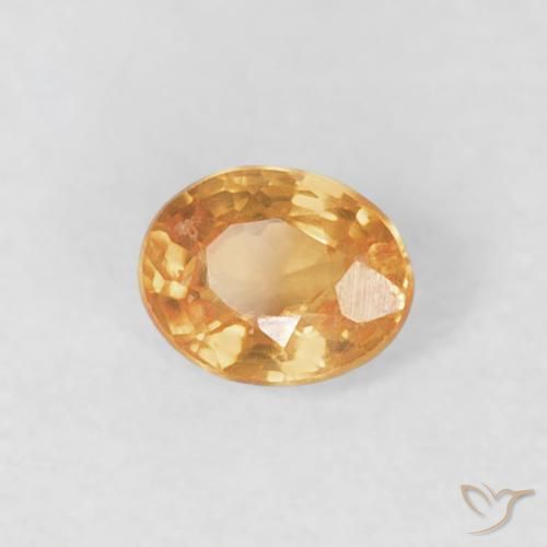 Grenat Spessartite Orange vif naturelle ovale, 0.22 ct, VS-SI