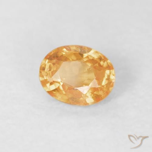 Grenat Spessartite Tiger orange naturelle ovale, 0.21 ct, VS-SI