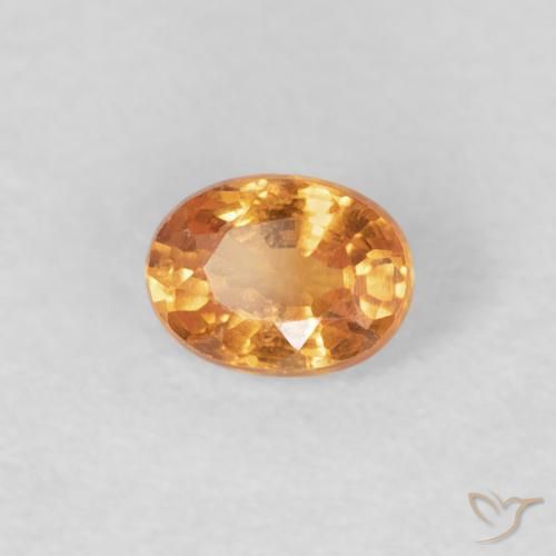 Grenat Spessartite Orange intense naturelle ovale, 0.27 ct, VS