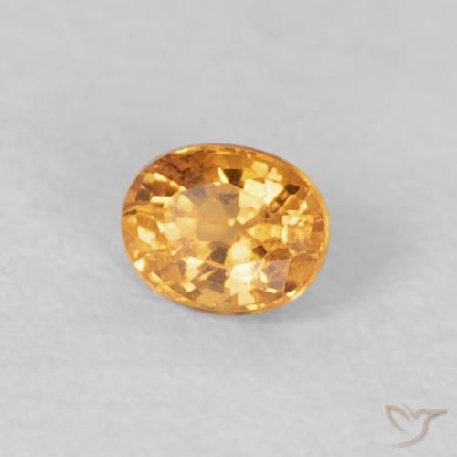 Grenat Spessartite Medium Light-Orange naturelle ovale, 0.29 ct, VS