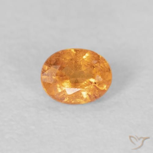 Grenat Spessartite Miel Orange naturelle ovale, 0.25 ct, VS
