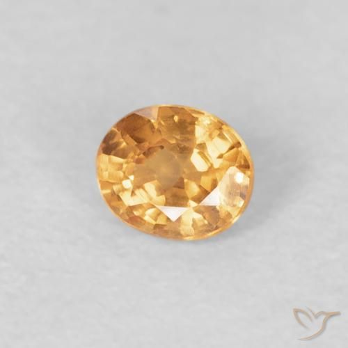 Grenat Spessartite Orange intense naturelle ovale, 0.26 ct, VS