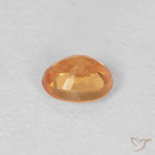 Grenat Spessartite Orange intense naturelle ovale, 0.26 ct, VS