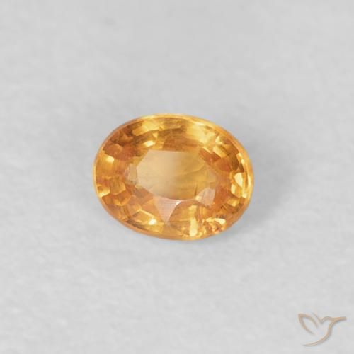Grenat Spessartite Tiger orange naturelle ovale, 0.23 ct, VS