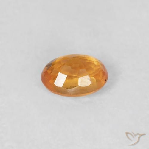 Grenat Spessartite Tiger orange naturelle ovale, 0.23 ct, VS