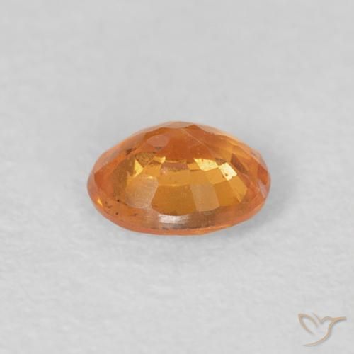 Grenat Spessartite Orange vif naturelle ovale, 0.46 ct, VS