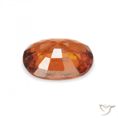Grenat Spessartite Medium Dark-Orange naturelle ovale, 1.44 ct, VS-SI