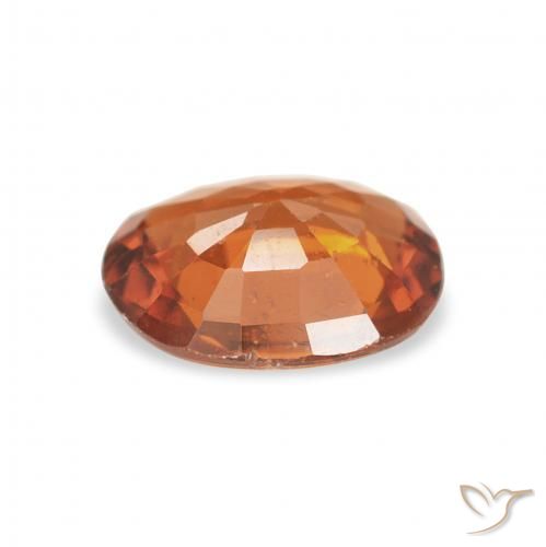 Grenat Spessartite Orange foncé naturelle ovale, 1.25 ct, VS