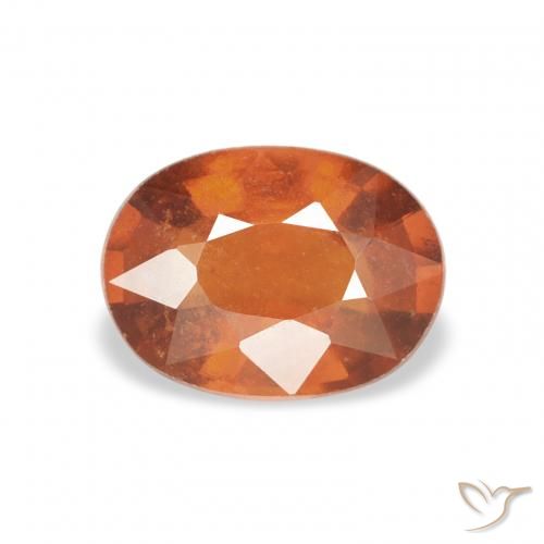 0.92ct Naturel Orange foncé Grenat Spessartite, ovale, VS