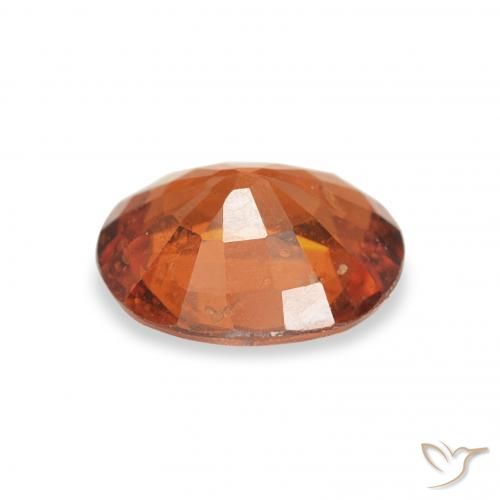Grenat Spessartite Medium Dark-Orange naturelle ovale, 1.28 ct, VS-SI