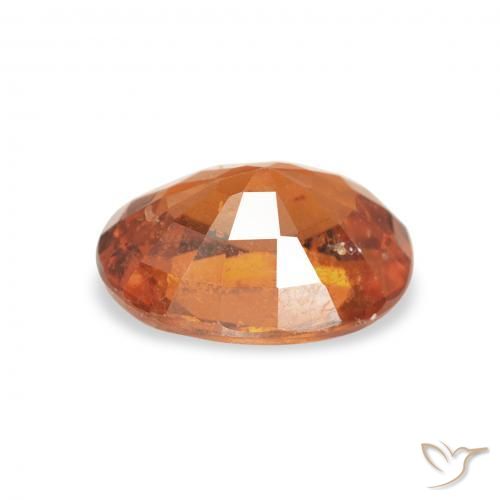 Grenat Spessartite Orange foncé naturelle ovale, 1.32 ct, VS-SI
